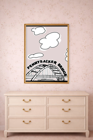 Austin Pennybacker Bridge 360 Bridge shown framed by Crum Art
