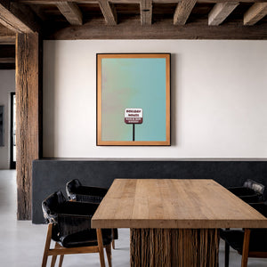 Austin Holiday House Sign shown framed by Crum Art