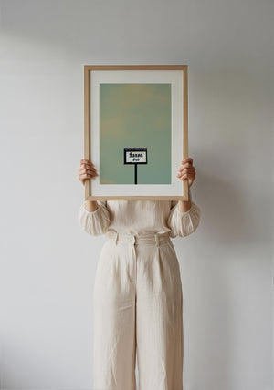 Saxon Pub Austin print by Betsy Crum — framed with velvet mat