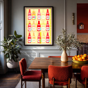 Big Red Art Print – Warhol Grid Pop Art | Betsy Crum