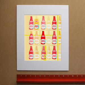 Big Red Art Print – Warhol Grid Pop Art | Betsy Crum