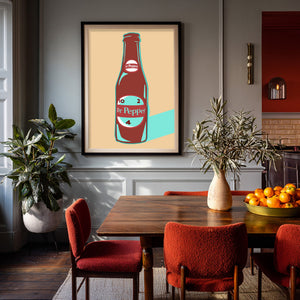 Dr Pepper Pop Grid shown framed by Crum Art