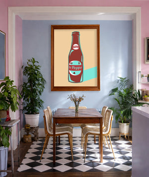 Dr Pepper Pop Grid shown framed by Crum Art