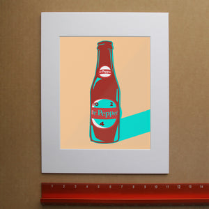 Dr Pepper 10 2 4 bottle print by Betsy Crum, hand-signed vertical print