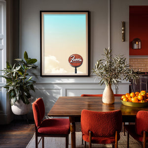 Fort Worth Furr S Cafeteria Big Texas Sky Pint Furr S Texas Roadside Furrs24X36 shown framed by Crum Art