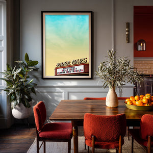 Urban Cowboy Rodeo Art Print  - River Oaks Theatre Houston Art | Betsy Crum Art