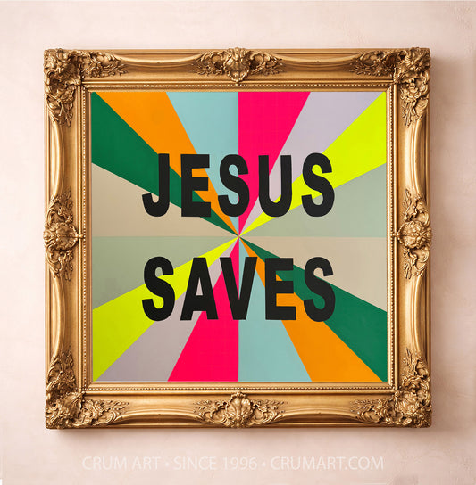 Christian Art | Jesus Saves Pop Print | Betsy Crum