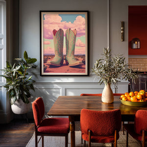 Marfa Boots shown framed by Crum Art
