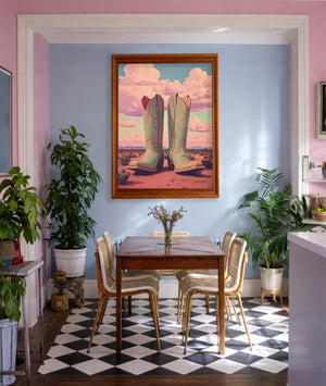 Marfa Boots shown framed by Crum Art