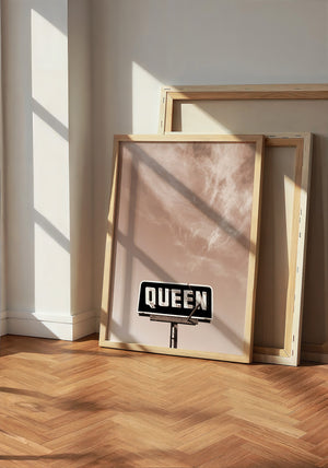 Queen with a Big Sky sepia Texas photography print by Betsy Crum — neutral frame room mockup