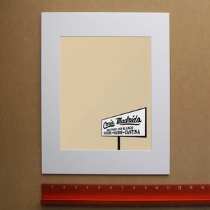 Chris Madrid's San Antonio print by Betsy Crum, hand-signed vertical fine art print