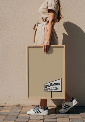 Chris Madrid's San Antonio art print by Betsy Crum — framed with velvet mat