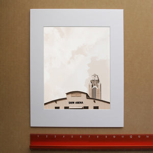 Show Arena Fort Worth Stock Show art print by Betsy Crum, hand-signed vertical fine art print