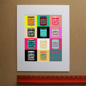 Ranch Style Beans Warhol Pop Art Print | Betsy Crum Art