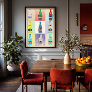 Topo Chico Made In Mexico Bottle shown framed by Crum Art
