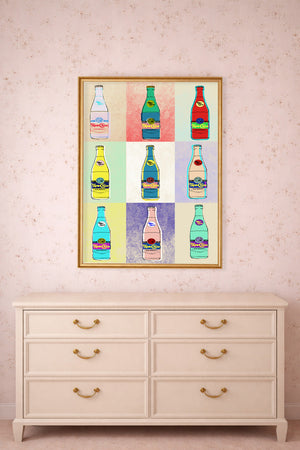 Topo Chico Made In Mexico Bottle shown framed by Crum Art
