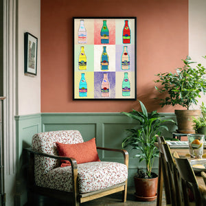 Topo Chico Made In Mexico Bottle shown framed by Crum Art