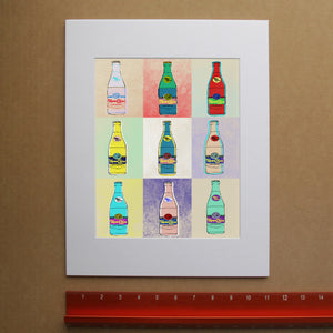Topo Chico Art - Warhol-Style Pop Art Grid Print | Betsy Crum Art