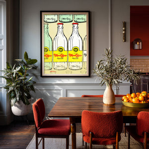 Topo Chico Made In Mexico Bottle shown framed by Crum Art