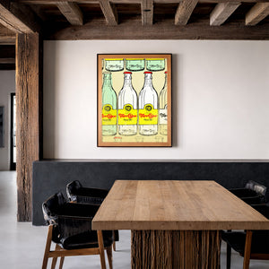 Topo Chico Made In Mexico Bottle shown framed by Crum Art