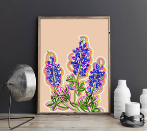 Texas bluebonnet art by Betsy Crum