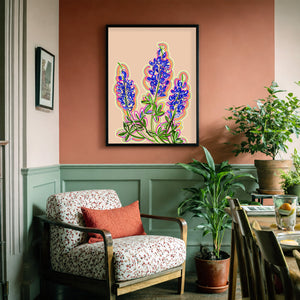 Bluebonnet art for the living room