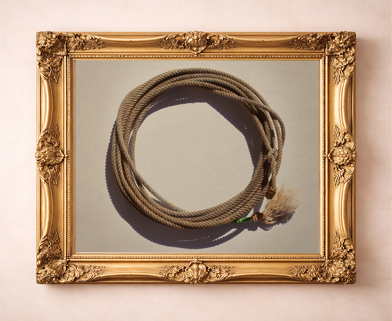Modern Lasso Lariat Western Photography Print | Carl Crum Art