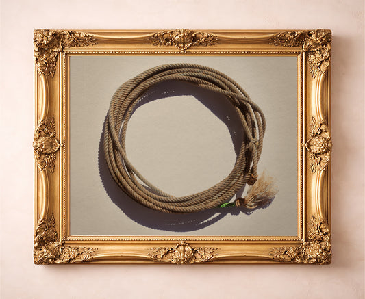 Modern Lasso Lariat Western Photography Print | Carl Crum Art