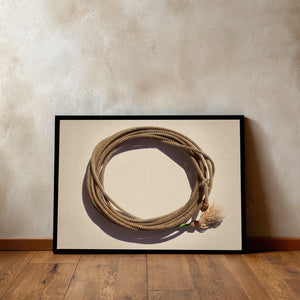 Modern Lasso Lariat Western Photography Print | Carl Crum Art