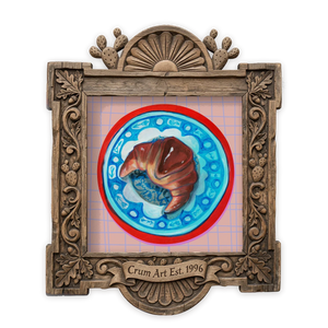 Croissant on a Chinoiserie Plate — one of the 3 prints in The Suki Set | Crum Art