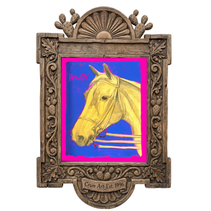 Howdy Horse Neon Yellow — one of the 3 prints in The Howdy Set | Crum Art