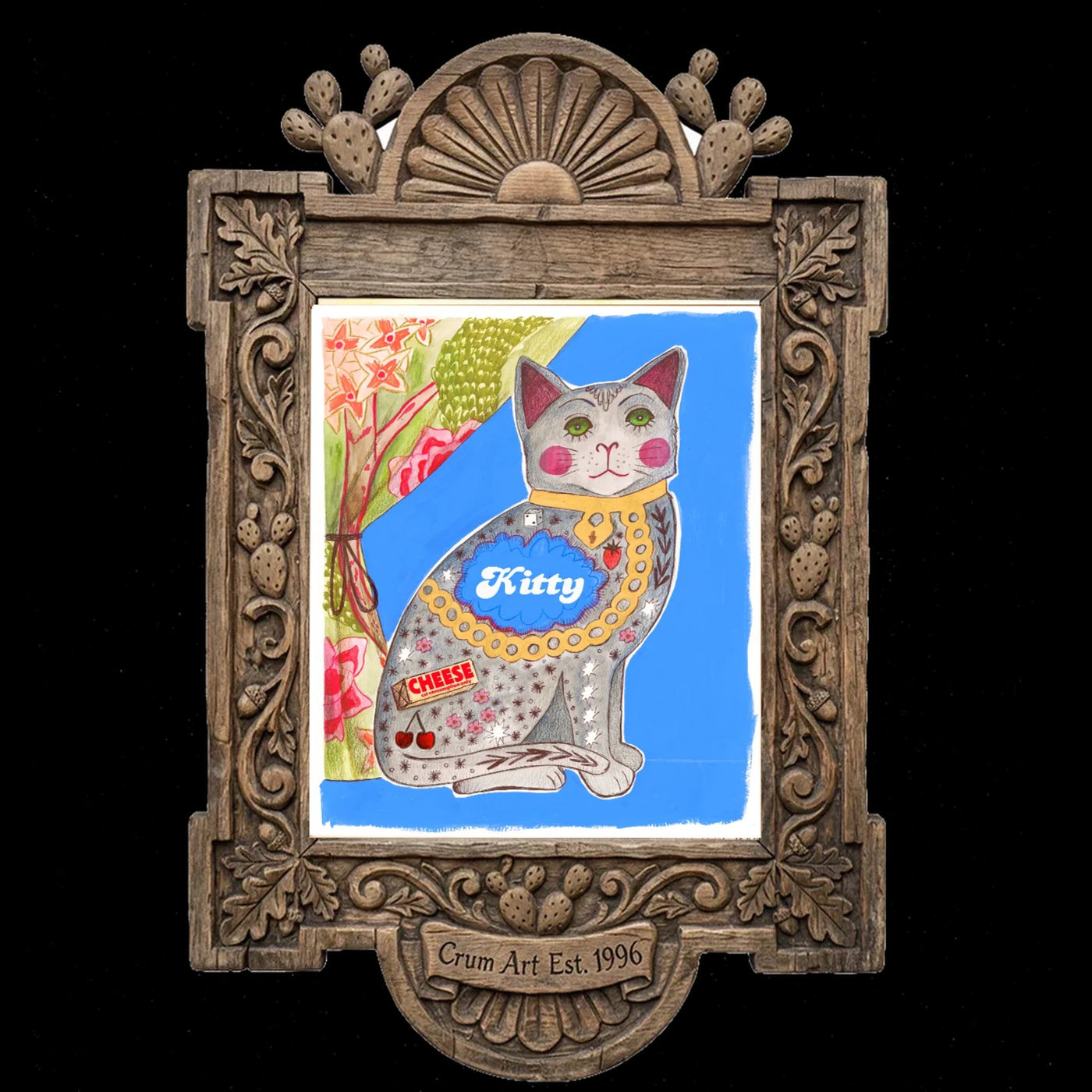 Preppy Staffordshire Cat — one of the 3 prints in The Staffordshire Set | Crum Art
