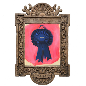 Loser Blue Ribbon — art print in a carved wood frame, Crum Art