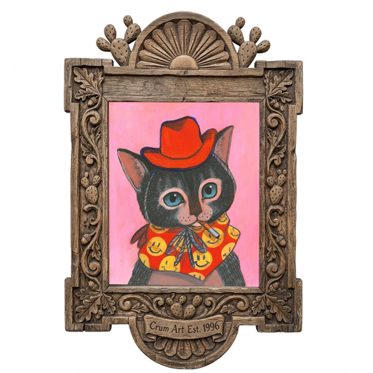 Smokey the Cowboy Cat — one of the 3 prints in The Cat Set | Crum Art