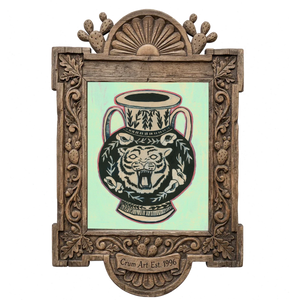 Tiger Amphora Mint Green — one of the 3 prints in The Greens Set | Crum Art