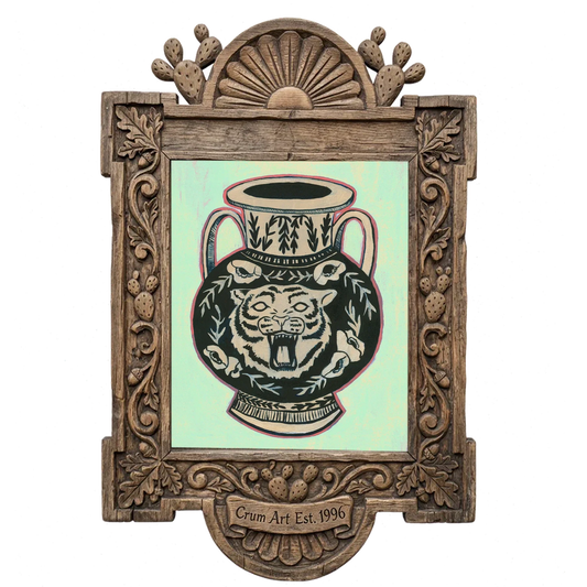 Tiger Amphora Mint Green — one of the 3 prints in The Greens Set | Crum Art
