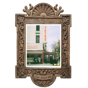 Zabar's — NYC art print by Caya Crum in a carved wood frame