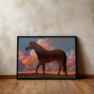 Horse Art Print – Horse and Clouds Western Wall Art | Caya Crum