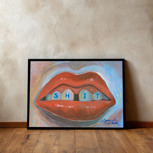 Punk Art Print - Gap Toothed Lips | Caya Crum