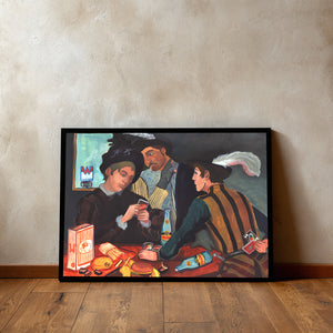 Topo Chico Art - Old Masters Card Sharps Texas Icons Print | Caya Crum Art