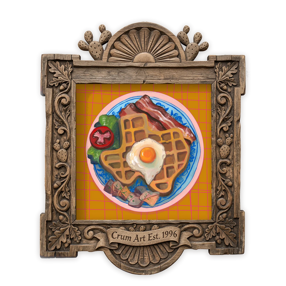 Texas Breakfast Waffle — one of the 3 prints in The Brunch Set | Crum Art