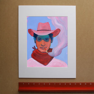 Smoke Ring Cowboy by Caya Crum, room mockup