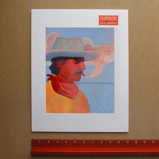 Caya Cowboy Mack 8x10 Vert Unfra fine art print by Caya Crum — Crum Art