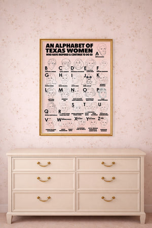 Alphabet of Texas Women Art Print | Caya Crum Art
