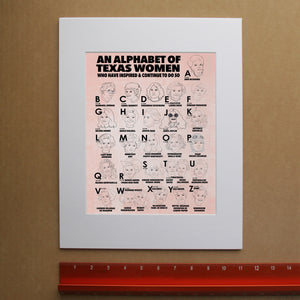 Alphabet of Texas Women Art Print | Caya Crum Art