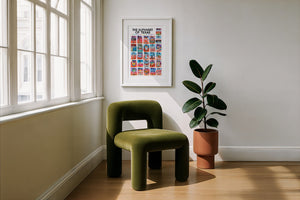 Alphabet of Texas Icons Texas Art print by Caya Crum — framed with velvet mat