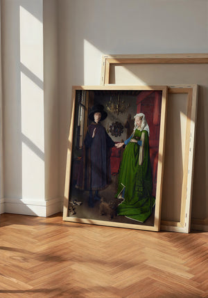 Taco Bell Arnolfini Wedding Weirdcore Art print by Caya Crum — neutral frame room mockup