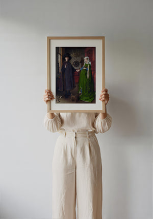 Taco Bell Arnolfini Wedding Weirdcore Art print by Caya Crum — framed with velvet mat