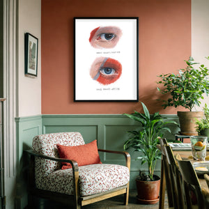 David Bowie Art | Bowie's Eyes Colored Pencil Study  | Minimalist Art Print Set | Caya Crum