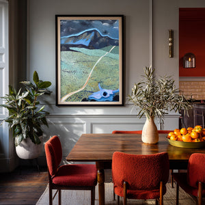 New Mexico Mountain and Field Landscape Print | Caya Crum Art